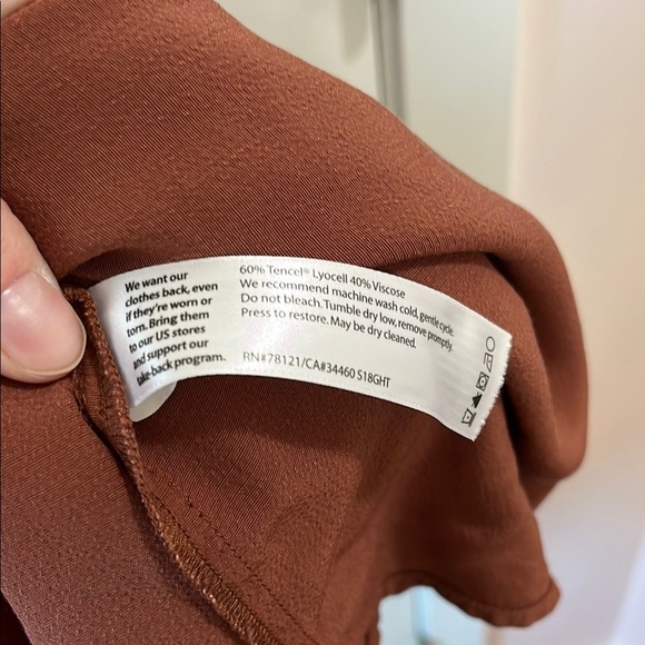 Eileen Fisher Brown Floor Length Maxi Sleeveless Dress - Size Medium - Picture 15 of 16